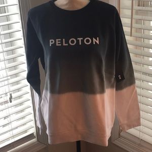 NWT Peloton Ombré Classic Crew neck Sweatshirt Black to Grey to White Womens XL